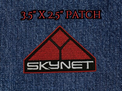 Terminator Skynet Logo Badge Embroidered Iron-On Patch Science Fiction Robot AI