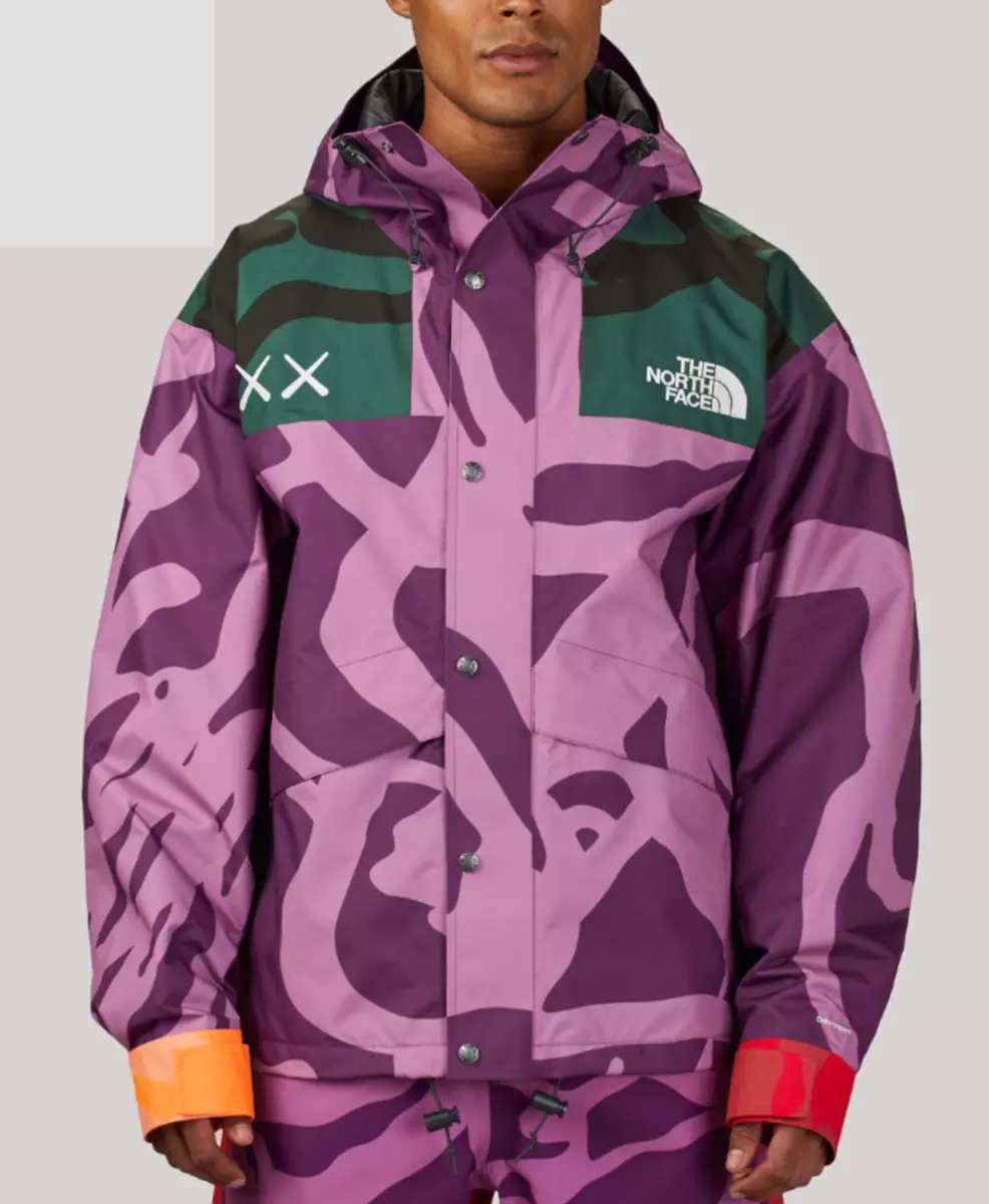 2022 NWOT MENS THE NORTH x KAWS 1986 RETRO MOUNTAIN JACKET S purple eBay