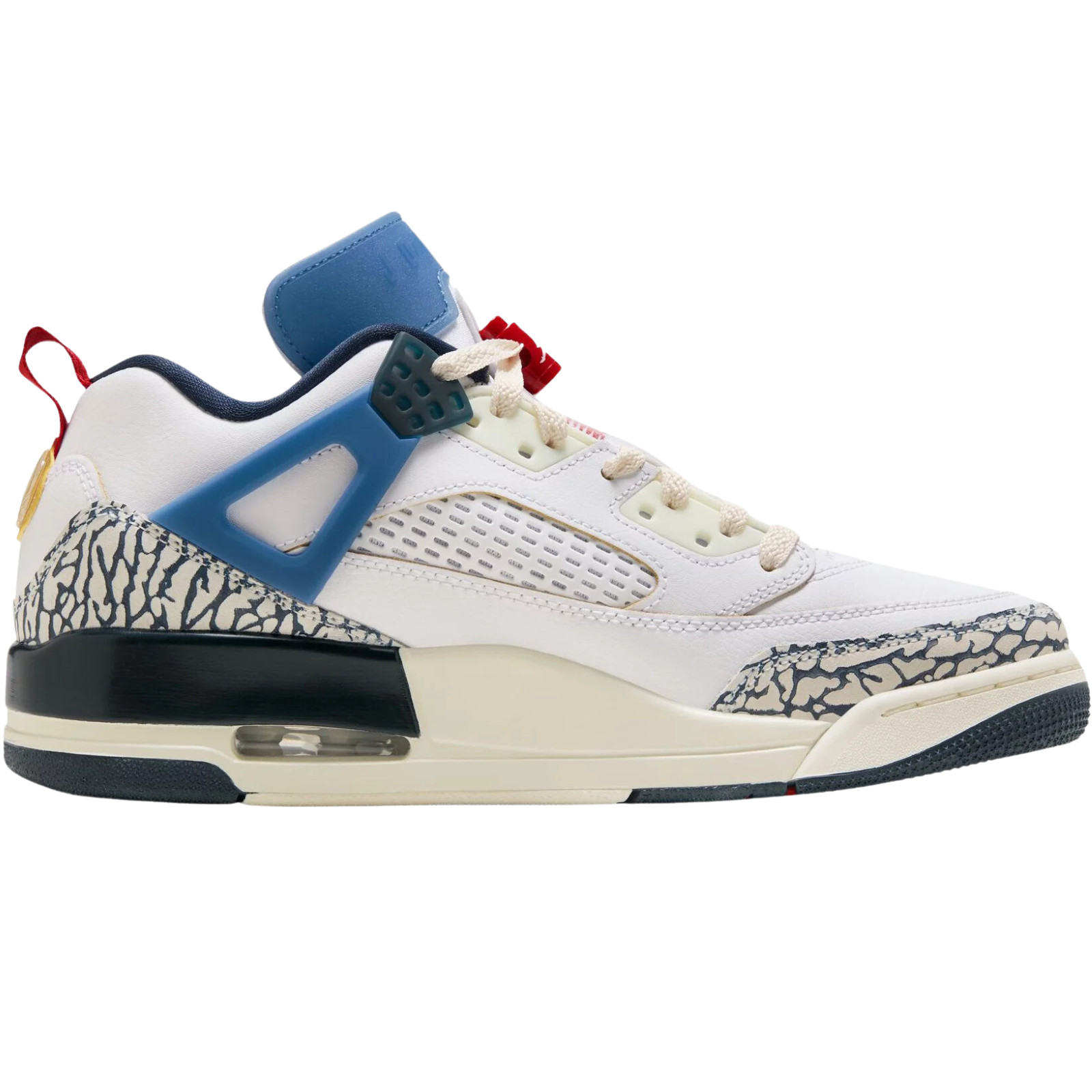 Мужские кроссовки Nike JORDAN SPIZIKE LOW белые, темно-красные, американские размеры 7-14 - HM3712-164