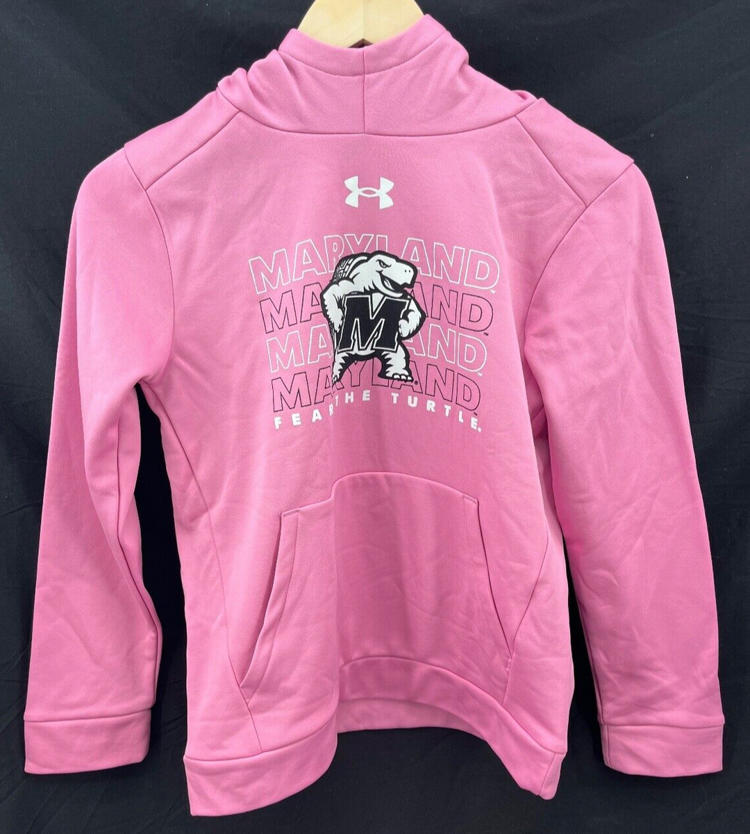 NEW Maryland Terrapins UMD Terps Under Armour UA Pink Hoodie