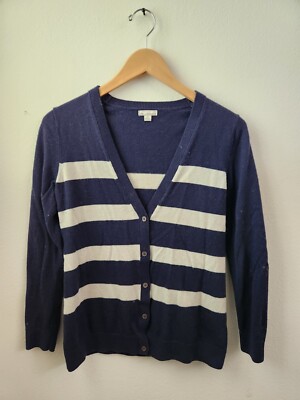Cardigan Rayé Gap Femme - Taille M, Couleur Noire, Très Bon état Occasion