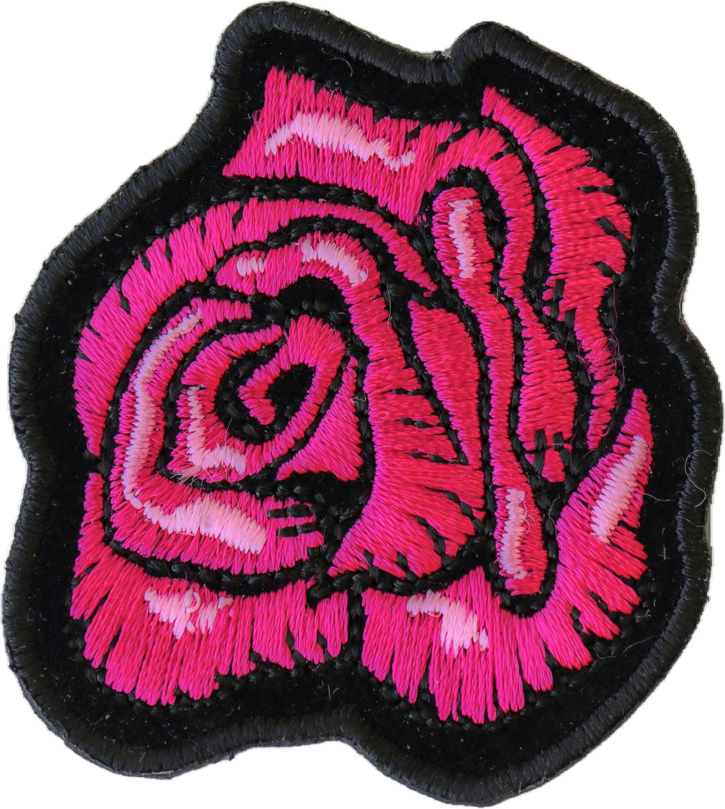 Pink Rose Patch - 2x2.25 inch - P6652