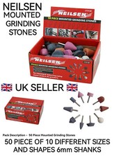 50pcs Mounted Grinding Stones for Air Die Grinders Tool Polishing 6mm Shanks 128