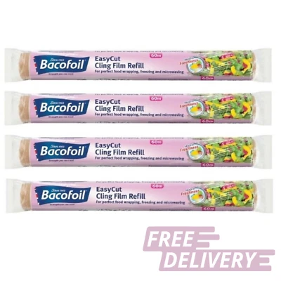 Bacofoil EasyCut Cling Film Refill for wrapping & covering foods 35cm x 60m Bulk