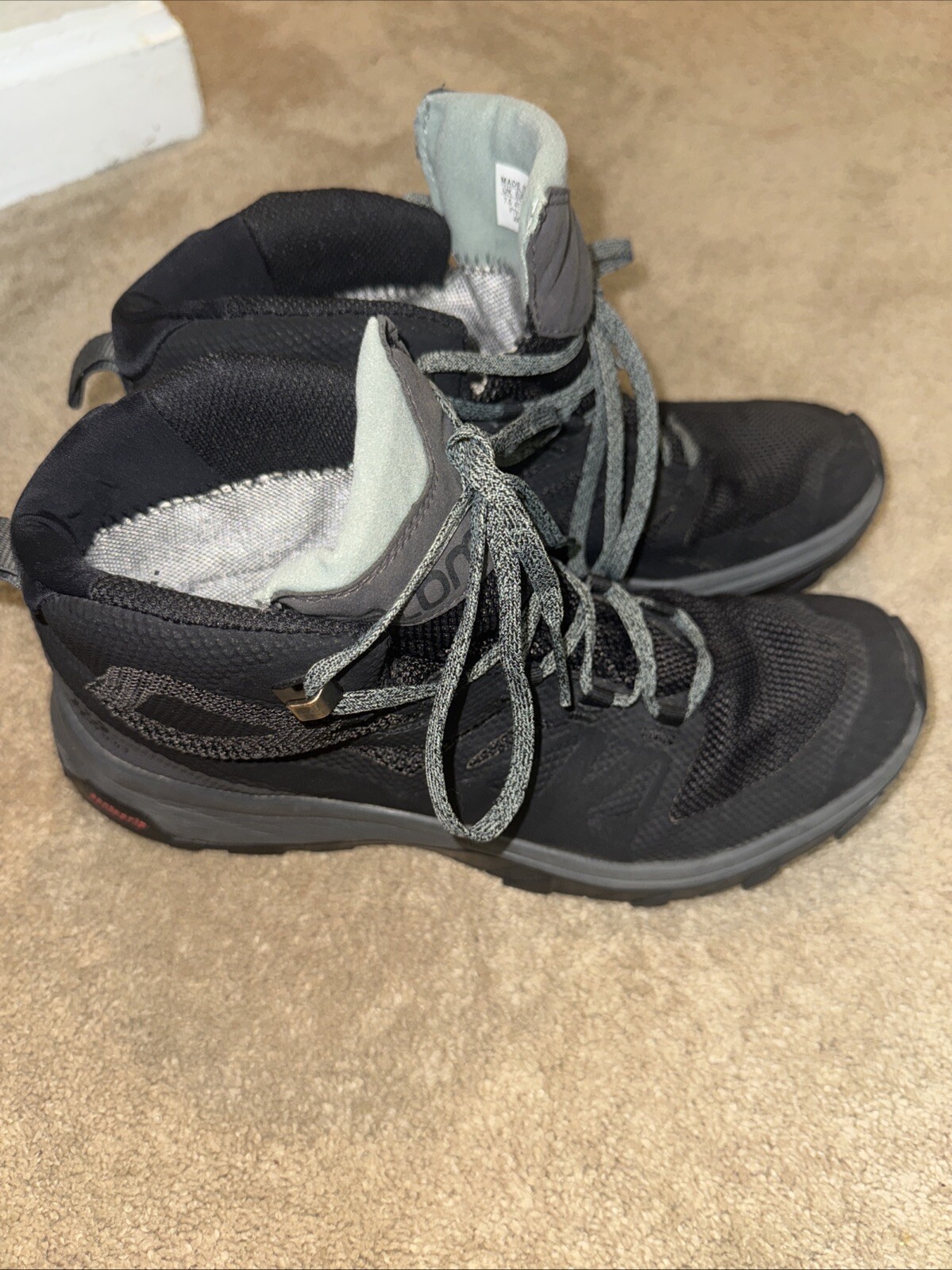 Stivali da trekking Salomon OUTline Mid GTX donna 9 neri Gore Tex impermeabili 404844