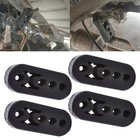 4Pcs Universal Car Rubber Exhaust Hanger Mount Brackets Long Heavy Duty Hanger
