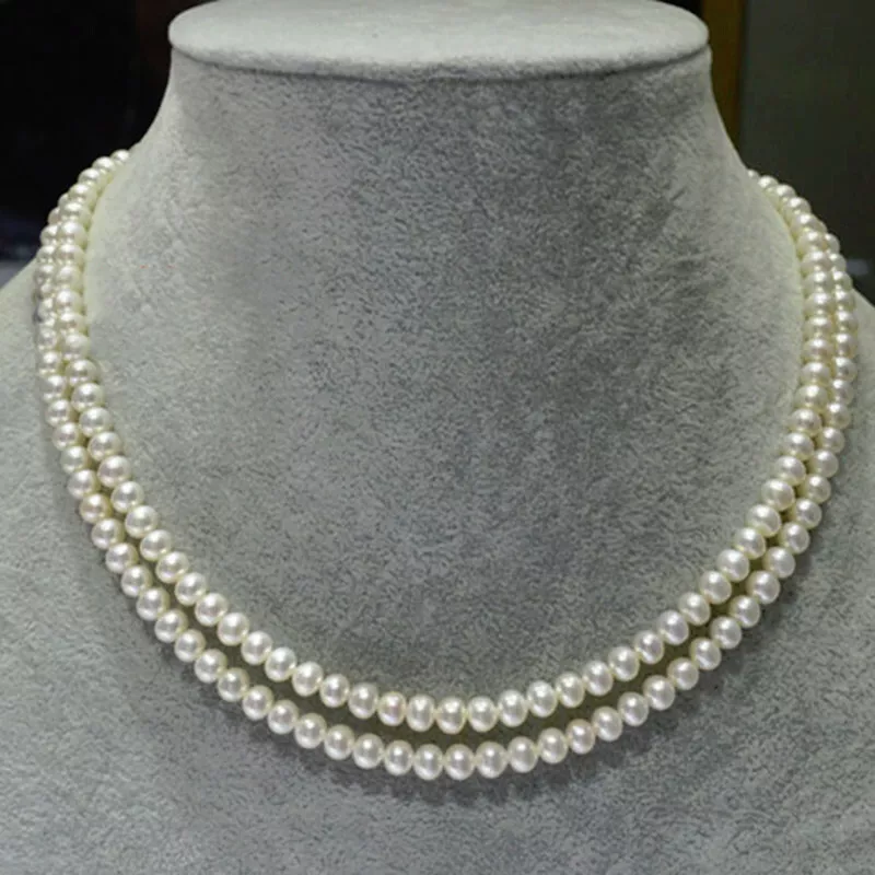 Vintage Double Strand Pearl Necklace with Diamond Clasp – Butter Lane  Antiques