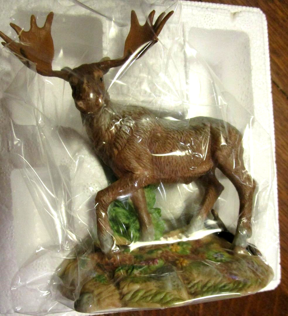 LENOX KING of the WOODS MOOSE Sculpture Woodland Animals Collection NEW n BOXCOA