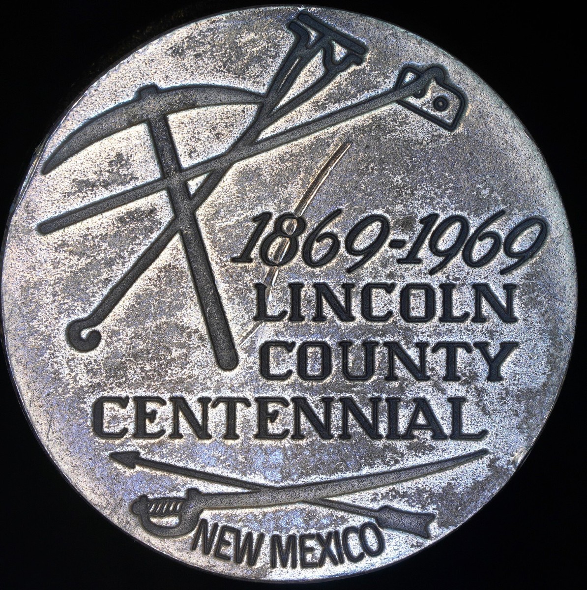 1969 Billy the Kid Lincoln County New Mexico 100th 999 FINE Silver