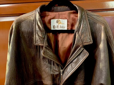 Mens Vintage H & H Brand Tapered Distressed Brown Leather Mens Vintage H & H Brand Tapered Distressed Brown Leather