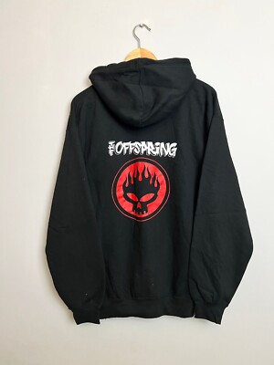 Rare 00s Vintage The Offspring Conspiracy Punk Band Hoodie