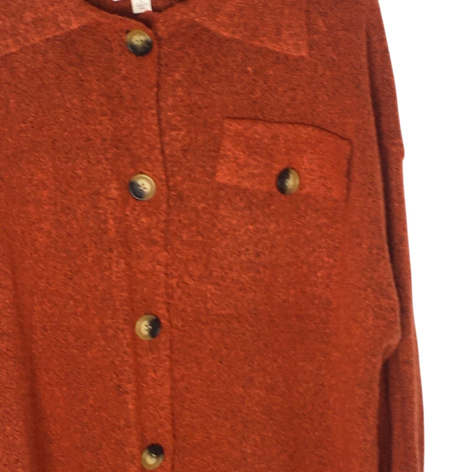 Cárdigan con botones Suéter Cálido Grandmacore Iglesia Quemado Naranja Óxido Mujeres Talla L Foto 2 de 4