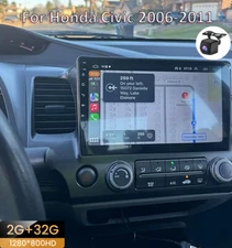 For Honda Civic 2006-2011 Apple CarPlay Android 12 Car Stereo Radio GPS WiFi RDS