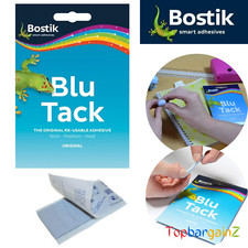 BLU TACK Original Bostik Sticky Blue Tack Reusable Strong Adhesive Blutack UK