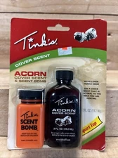 Tinks Acorn Cover Scent and Scent Bomboz bottle Hunting tracking trapping NEW
