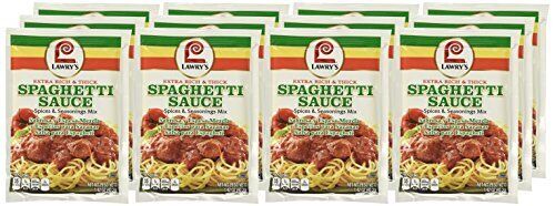 Mezcla de especias y condimentos de salsa de espagueti extra rica y gruesa de Lawry's 1,42 oz pa... - Imagen 6 de 8