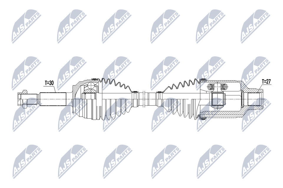 NTY NPW-CH-076 Drive Shaft for TESLA