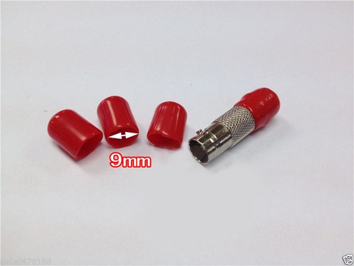 300PCS red Diameter 9mm Plastic covers Dust cap Red for BNC female Cap Plugs New - Foto 2 di 2