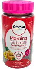 Centrum Morning Sickness Relief Gummy / Citrus Ginger / 60 Count - EX 11/25