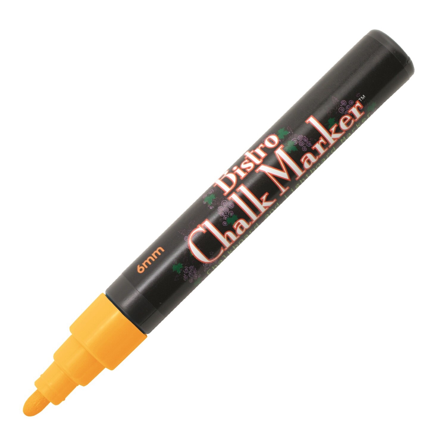 480-F7 Marvy Bistro Chalk Marker, Fluorescent Orange, 6mm Broad Point, Pack of 3