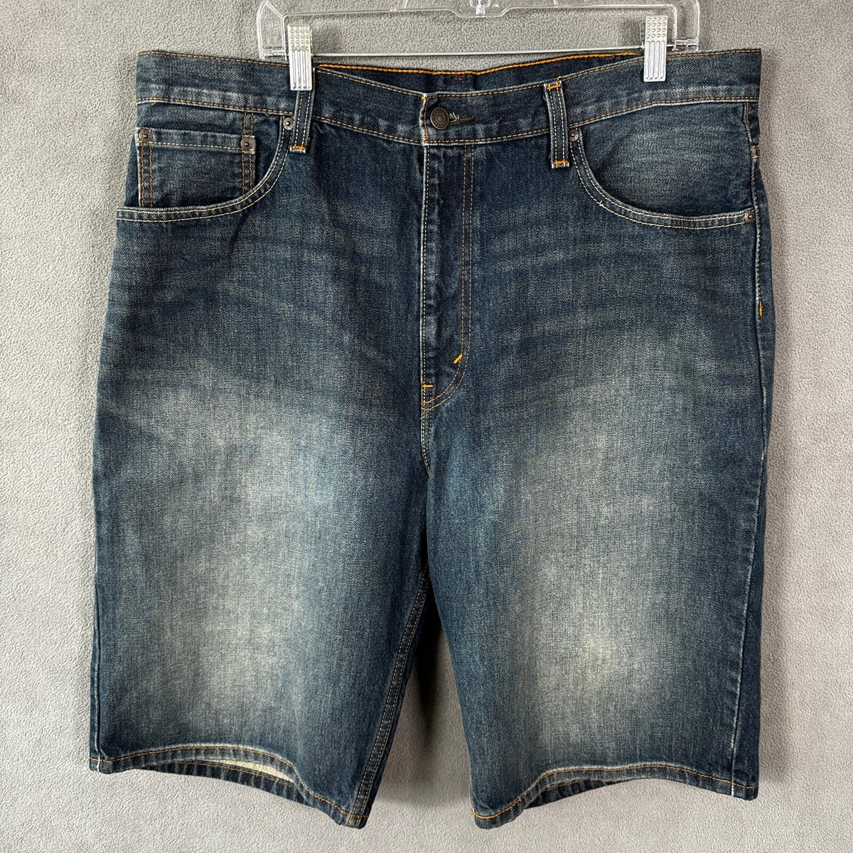 Levis 569 Mens Jean Shorts 38 Blue Denim Baggy Rugged