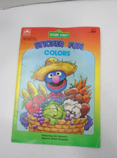 Sesame Street Sticker Fun Sesame Street Colors 1987 Unused Cover Has Bend Crease