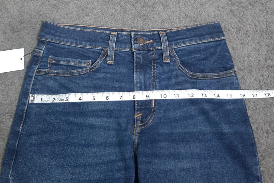 Men's Slim Straight Fit Jeans 28x30 Blue Stretch 5 Pocket Dark Wash