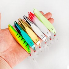 6PCS Multicolor Metal Spoon Jig Fishing Lures Blade Bait Saltwater Tackle Hooks