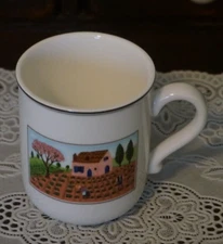 VINTAGE Villeroy & Boch Design Naif Folk Art Pattern Mug Cup (B), Luxembourg