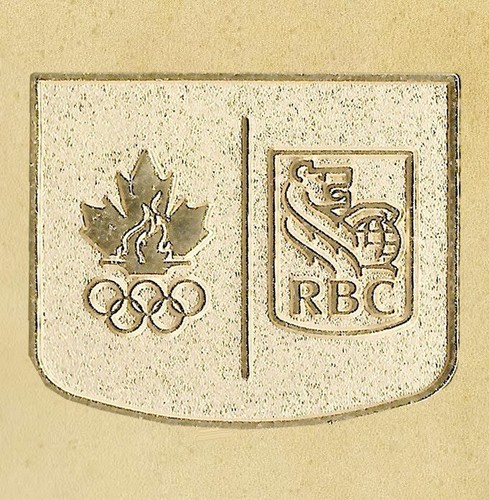 NOC OF CANADA OLYMPIC OFFICIAL SPONSOR RBC ROYAL BANK GOLD PIN