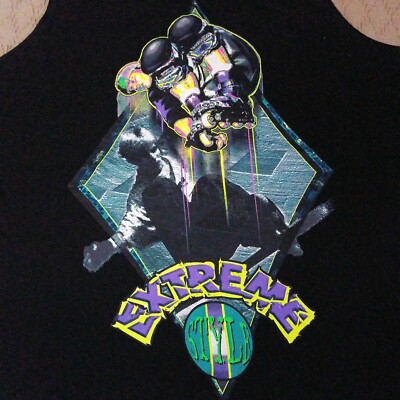 New Vtg Men s Bugle Boy Tank Top 21x29 black extreme 90s U1