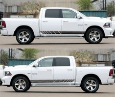 Side Decal Graphic Body Stripe Kit For Dodge Ram Hemi Grille Tail Light Cover