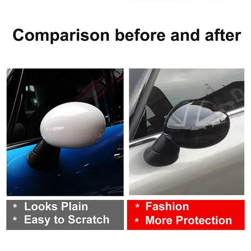 Night Jack Side View Mirror Cover W Light For MINI Cooper F54 F55 F56 F60 20-23 - Picture 4 of 6