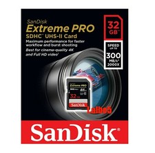 Image of Sandisk Extreme Pro 32GB SD SDHC Memory card 300MB/s UHS-II U3 4K Genuine