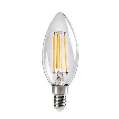 E14 Filament LED Leuchtmittel | Kerze 4,5W 470Lm 230V/AC warm white (2700K) C35