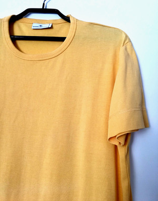 Tom Tailor Herren T-Shirt Hemd Kurzarm gelb Größe L 100% Baumwolle