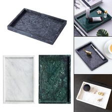 Marmo naturale Vassoio Rettangolare Vanity Vassoio di Stoccaggio Cosmetici