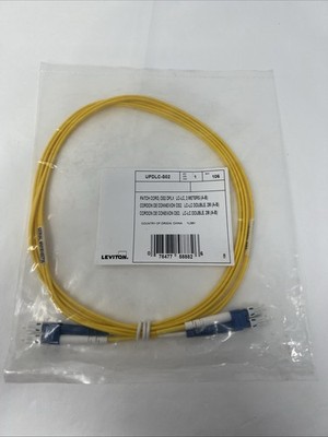 Leviton UPDLC-S02, 2 Meter, OFNR Duplex LC-LC Fiber Patch Cord Singlemode (OS2)