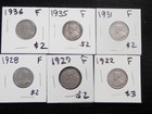 Nice Starter Set of 6 F Nickels From Canada 1922,1927,1928,1931,1935,1936 — photo 1