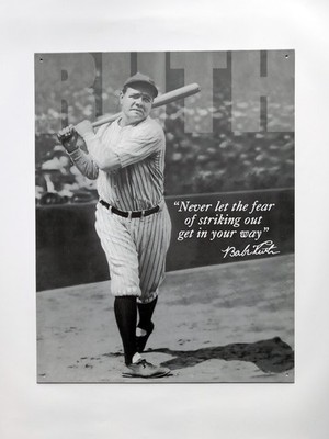 Babe Ruth Blechschild - NY Yankees - 40,5 x 32 cm - MLB Baseball - Top Zustand