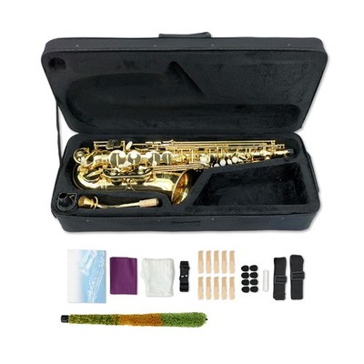 #Deal Gold Eb Alto Sax Complete Set - Beginner Pro Package w/Accessories