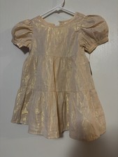 Cat  Jack Girls Light Pink And Gold Shiny Dress Sz 3T NWT