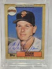 Mark Davis 1987 Topps San Francisco Giants Auto Sealed Signatures