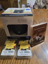 New Mainstays Black Electric Wax Warmer Starter Kit w/ 3 Scented Wax Melts