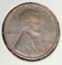 1939-s Lincoln Wheat Cent Uncirculated Condition. Nice Coin Beautiful Colors 1939-s Lincoln Wheat Cent Uncirculated Condition. Nice Coin Beautiful Colors
