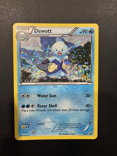 POKEMON TCG DEWOTT 5/12 MCDONALDS COLLECTION 2012!!