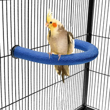 U Shape Parrot Perch Stand Toy, Bird Platform Sand Paw Grinding, Cockatiel Cage