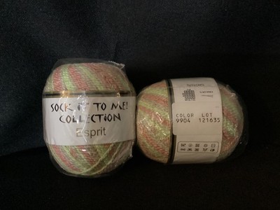 Elann Sock It To Me Collection  Esprit -Pink & Green Cotton & Elastic-100yds.