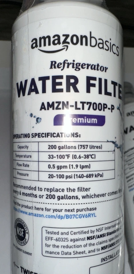 Amazon basics Premium Replacement WATER FILTER for LG LT700P - Image 2 of 4