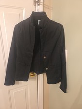 Womens Cropped Military Style Blazer